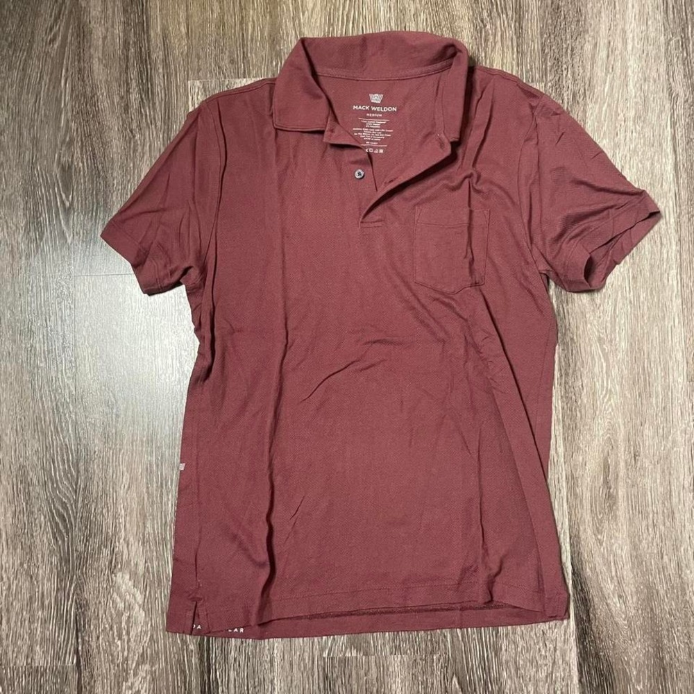 Mack Weldon burgundy polo shirt
